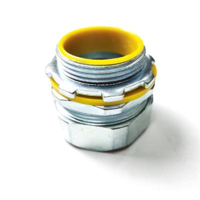 China Wholesale Connector Zinc Die Cast Waterproof Metal Waterproof Pipe Flexible Conduit Connector 1-1/2