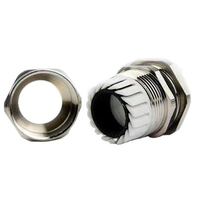 China Used in Power Plants Finemaker CE Approved Customized Waterproof Flexible Corrugated Cable Gland Stainless Steel Joint Duct Connector Straight for sale