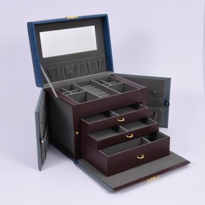 China Elelgent jewelry organizer leather jewelry box customized jewelry box valentine gifts jewelry box for sale