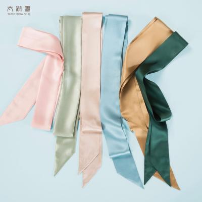 China Hot Sale 100% Silk Hair Scrunchies Ins Ribbon Hair Decoration Pure Silk Hair Accessories Silk Hair Scrunchies for sale