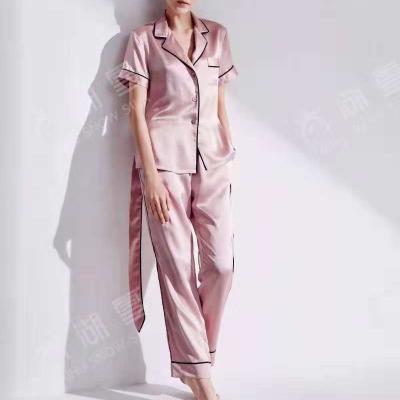 China 100% Mulberry Silk Pajamas Set, Casual Fit Women's Breathable Pajamas for sale