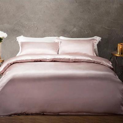 China Nondisposable Customized Luxury Silk Bedding Set Real Size Mulberry Silk Sheet Duvet Cover 19MM/22MM/25MM for sale