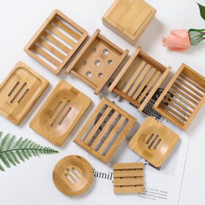 China Amazon sale bathroom home travel home burlywood 100% sustainable natural environment friendly bamboo and wooden soap dish degradable for sale