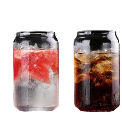 China 305ml 460ml home beer party creative wholesale cheap cola glass cup transparent clear glass mug for sale