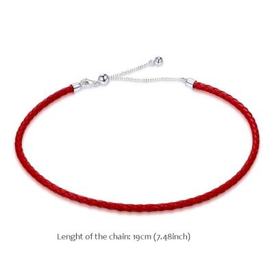 China DIY Bracelet Jewelry 2019 Trend Beads Sterling Silver Leather Bracelet With Colorful Chain for sale