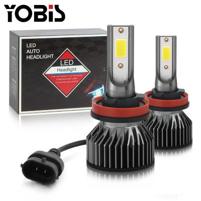 China Automotive Led Headlight Yobis Car 22W 2200LM 9-30V COB Chip CanBus Automotive F2 LED Headlight Bulb for sale