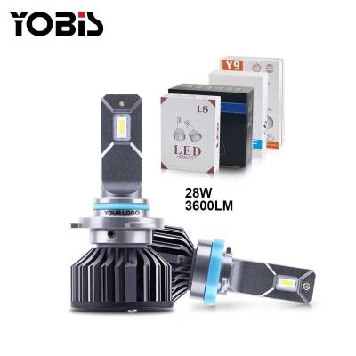 China Automotive led headlight Yobis H1 H3 H4 H7 H8 H11 9005 9006 880 881 18-3570 lumen 28W 3000 LED headlight bulb for car for sale