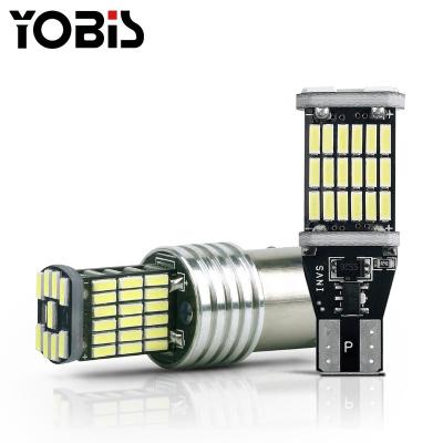 China T15 brake light canbus parking led bulb 4014 45smd car led t15 auto bulb w16w 12V for sale