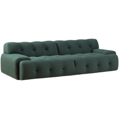 China Good Quality Tufted Sofa Set Modern Fabric Sofa 3 Seats Foam Rubber Arc Sofa For Living Room for sale