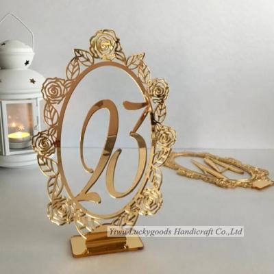 China Restaurant Table Decoration LK20191113-2 Clear Square Acrylic Wedding Event Party Decoration Table Number Holders for sale