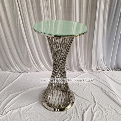 China New Modern Gold Design Stainless Steel Round Cake Table CZ210511-2 Luckygoods for sale