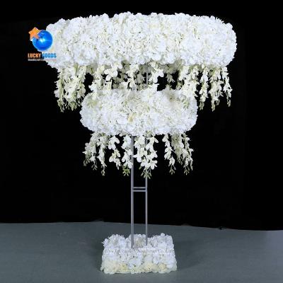 China Centerpiece for wedding event decoration LFB1483-1artificial flowers wedding centerpieces and flower stand for events decorations for sale