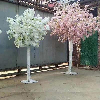 China New Design Luckygoods Artificial Pink Ball Flowe Cherry Blossom Tree FZS210710-1 Wedding Centerpieces Silk Artificial Table Centerpieces/Artificial Wedding Tree for sale