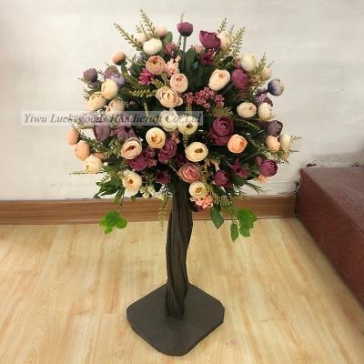 China Wedding Table Centerpiece PJ538 Artificial Flowers Garden Decoration Flower Tree Table Tree Small Floral Wooden Trunk Centerpiece for sale