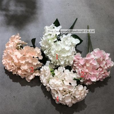 China Home Decoration Wedding Party BH210313-98 Luckygoods Silk Flowers Hydrangea Flowers Bunch For Decor for sale