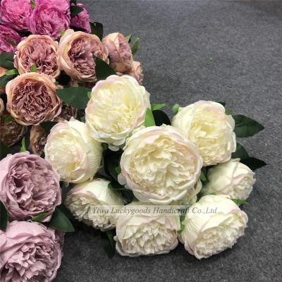 China Wedding Party BH210313-77 Real Touch Peony Artificial Flowers Party Silk Dutch Home Decorations For Wedding Bridal Bouquet for sale