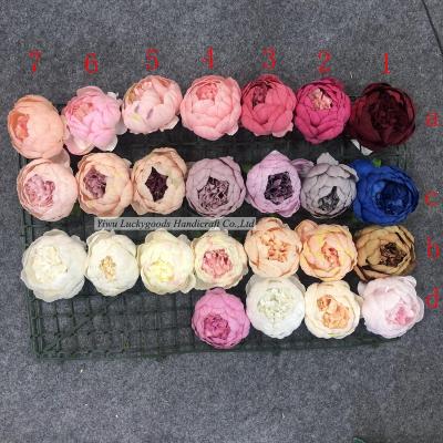 China HT210313-8 Ornament Artificial Peony Silk Flower For Wedding Decoration 2021 Wedding Decor for sale