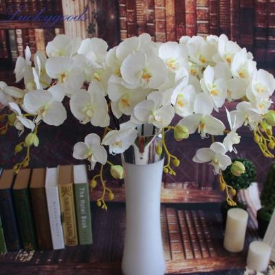 China LF421 Silk+plastic Factory Sale Fabric Artificial Orchid Wedding Flowers Wholesale for sale