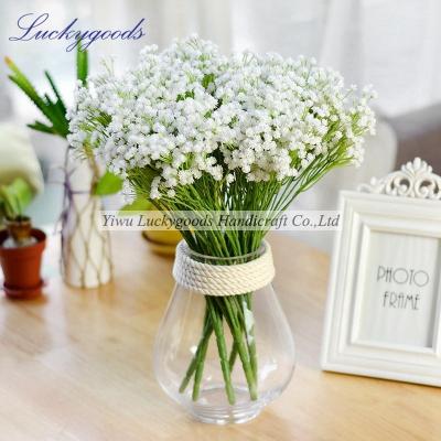 China Indoor Plant Purple Flowers Real Touch LF447 Indoor Artificial Purple Baby's Breath Plant Flowers With 7 Branches for sale