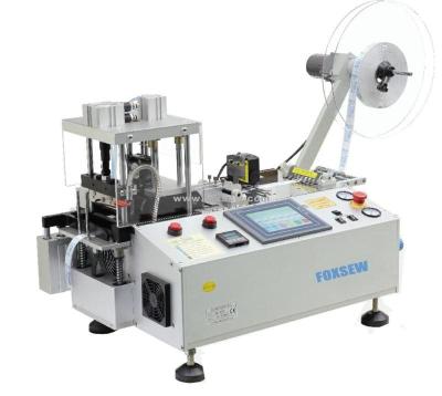 China Automatic Webbing Cutting Machine with Hole Punching and Stacker FX-150LR for sale