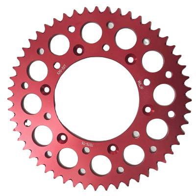 China Top Quality Widely Used 52 Teeth 7075-T6 OEM Large Lightweight Sprocket CC Motorcycle Customized for sale