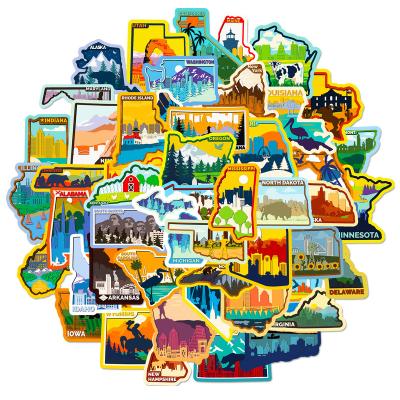 China Smooth Surfaces USA State Stickers USA Maps USA City Maps United States Map Section Graffiti Stickers for sale