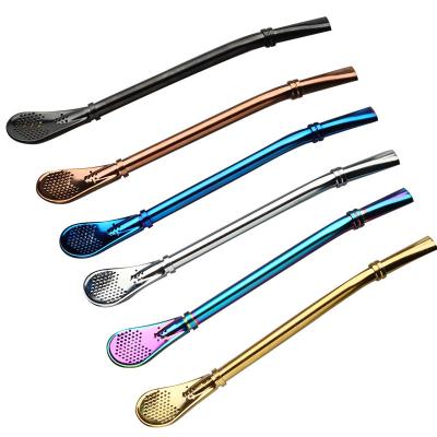 China Reusable Stainless Steel Straw Filter Drinking Straws with Cleaning Brush for sale