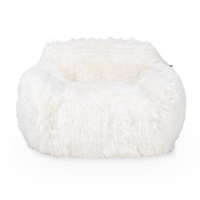 China Home Armchair Grizzy Gray Beige Mongolian Cream Soft Seat Slipcovered Furniture Faux Fur Fabric Slipcovered for sale