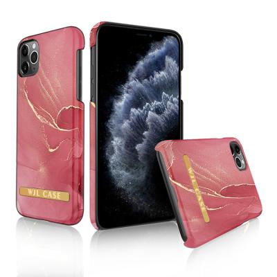 China OEM Logo Customized Hard PC Shockproof Phone Case with Real Metal Band Plate for iPhone X XS max XR 14 13 12 11 8 7 for sale