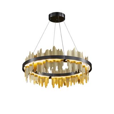 China Post-modern modern villa duplex living room dining room building chandelier for sale