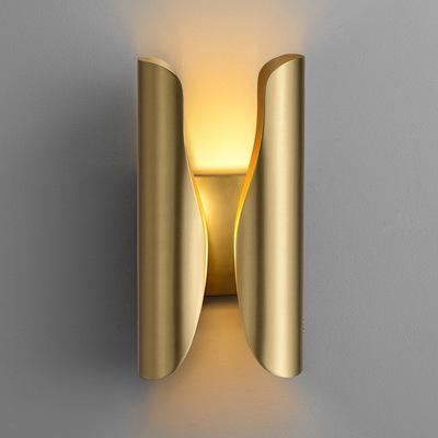 China Modern Chinese Style Copper Wall Lamp Living Room Bedroom Study Background Wall Light for sale