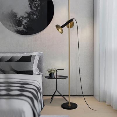 China Nordic modern post modern study bed office bedroom counter beside living room sofa standing base 5w 6w 7w than marble copper led floor lamp for sale