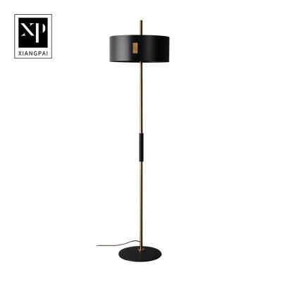 China Fashion Post Modern Creative Adjustable Drop Post Brass Arc Floor Lamp for sale