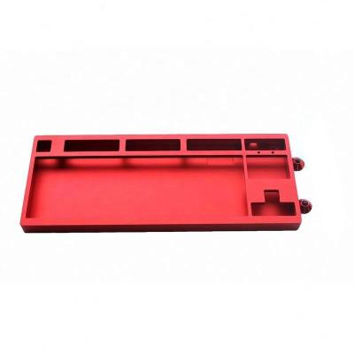 China Red Anodized Mechanical Keyboard 6063 TKL Aluminum Layout Mechanical Keyboard Case for sale