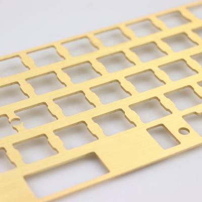 China Custom Mechanical Keyboard Brass Plate GH60 Stand Plate Keyboard Spare Parts for sale