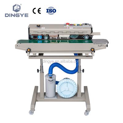 China DBF1000 Chemical Film Bag Sealing Machine Gas Band Automatic Inflating Flush Sealer for sale