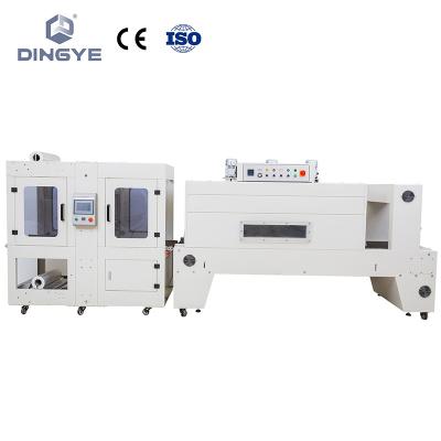 China DQX6040S Automatic Beverage and DSE8060A PE Bottle Sleeve Wrapping Film Shrink Wrapping Packaging Machine for sale