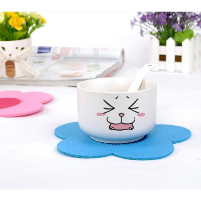 China Viable Chinese Supply Home Decorationnn Creative Customizable Wool Felt Tea Coaster for sale