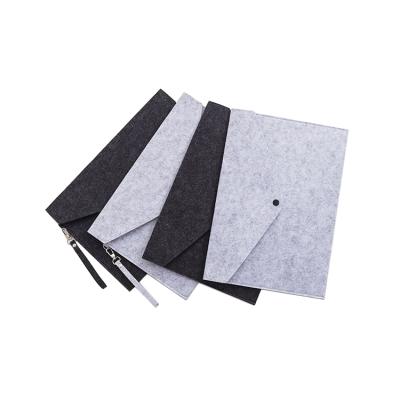 China Eco-friendly Exquisite High Performance Wool Felt Folder Bag Durable Document Bag Folder With Snap Button for sale