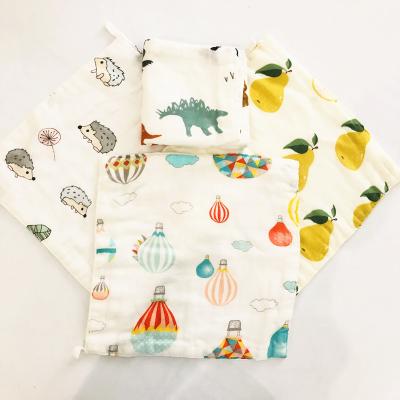 China Wholesale High Quality Antibacterial Baby Bib Cotton Cartoon Printed Baby Drool Bib Saliva Baby Bib Feeding Box for sale