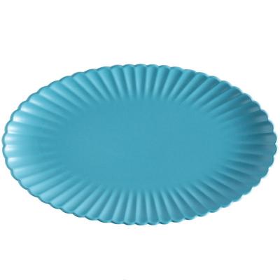 China Nordic Style Disposable 12 Inch Tableware White Dishes Ceramic Oval Fish Dishes for sale