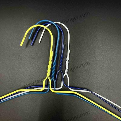 Chine 18inch Notched Shape Wire Suit Hanger For Dry Cleaner-Multi Color à vendre