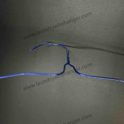 China 16inch Blue Disposable Coated Wire Hangers For Dry Cleaning Shop zu verkaufen