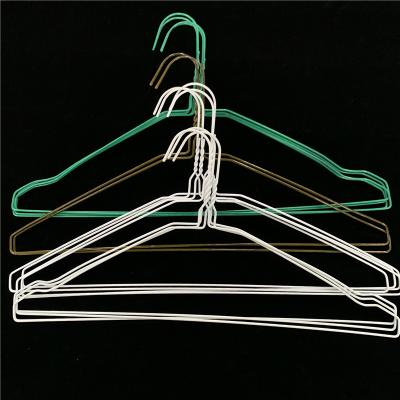 China Notched Painting Wire Coat Hangers , Dry Cleaner Cloth Hanger Stainless Steel for sale