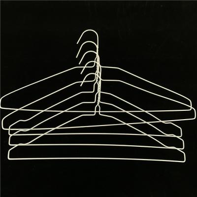 China 14.5 Gauge White Wire Hangers Dry Cleaning Use Q195 Carbon Steel Material for sale