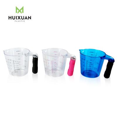 China Sustainable Kitchen Custom Printed 600ml PS Plastic Measuring Cup for sale