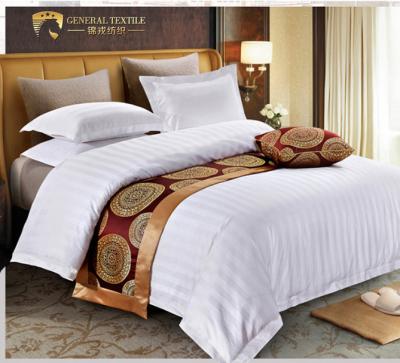 China Low Price C7 China King Size Bedding Set Hotel Used 100% Cotton Stripe Bed Sheet Nondisposable for sale