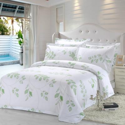 China JR603 Nondisposable Home Textile Single Size 300TC Printed Bedding Set Bed Sheet for sale