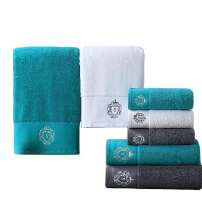 China Exceptional Absorbency Bath Towel Toalla Hotel 32S Hotel Cotton Towel Set 100% Cotton for sale