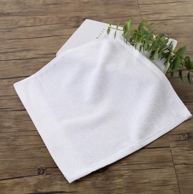 China Factory Child Safe Supply In Stock Cotton 32x32cm Small White Hotel Muslin Reusable 100% Face Towel Washcloth for sale